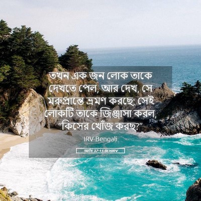 Picture 05 - আদি 37:15 BENIRV - তখন এক জন লোক তাকে - Bible Verse Picture