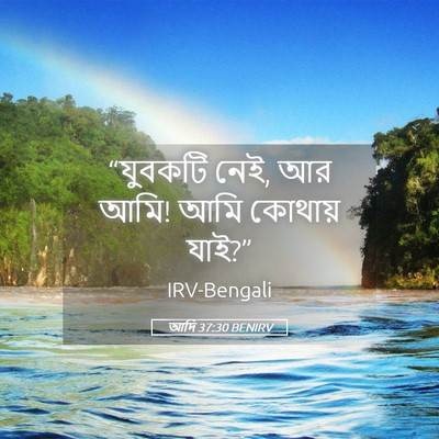 Picture 05 - আদি 37:30 BENIRV - “যুবকটি নেই, আর - Bible Verse Picture