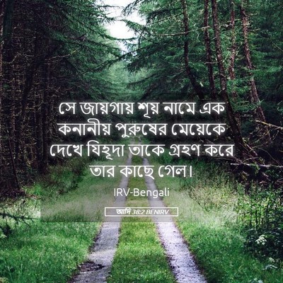 Picture 05 - আদি 38:2 BENIRV - সে জায়গায় শূয় - Bible Verse Picture