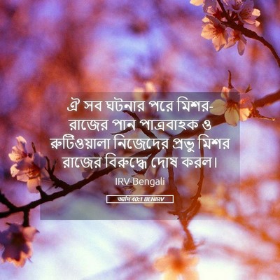 Picture 05 - আদি 40:1 BENIRV - ঐ সব ঘটনার পরে - Bible Verse Picture