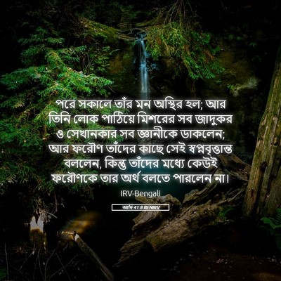 Picture 05 - আদি 41:8 BENIRV - পরে সকালে তাঁর মন - Bible Verse Picture