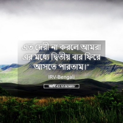 Picture 05 - আদি 43:10 BENIRV - এত দেরী না করলে - Bible Verse Picture
