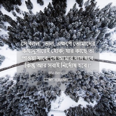 Picture 05 - আদি 44:10 BENIRV - সে বলল, “ভাল, - Bible Verse Picture