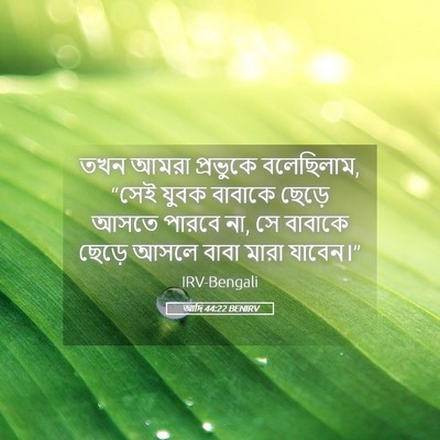 Picture 05 - আদি 44:22 BENIRV - তখন আমরা প্রভুকে - Bible Verse Picture