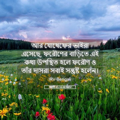 Picture 05 - আদি 45:16 BENIRV - আর যোষেফের ভাইরা - Bible Verse Picture