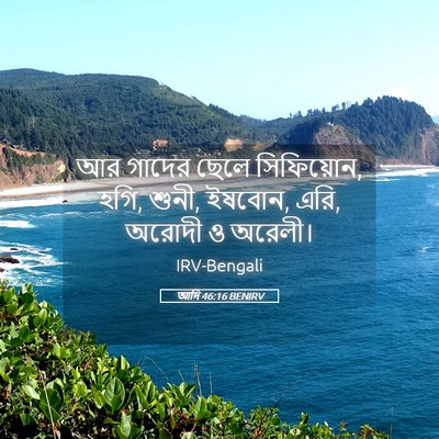 Picture 05 - আদি 46:16 BENIRV - আর গাদের ছেলে - Bible Verse Picture