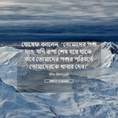 Picture 05 - আদি 47:16 BENIRV - যোষেফ বললেন, - Bible Verse Picture