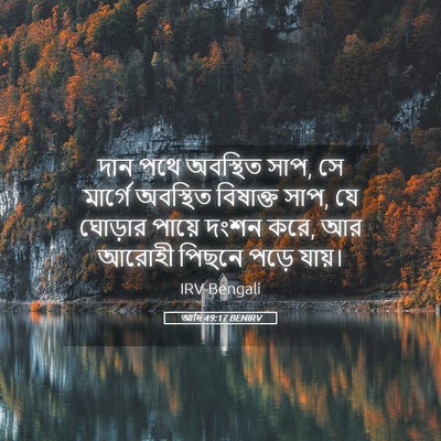 Picture 05 - আদি 49:17 BENIRV - দান পথে অবস্থিত - Bible Verse Picture