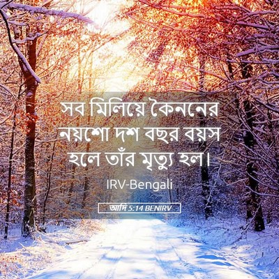 Picture 05 - আদি 5:14 BENIRV - সব মিলিয়ে কৈননের - Bible Verse Picture