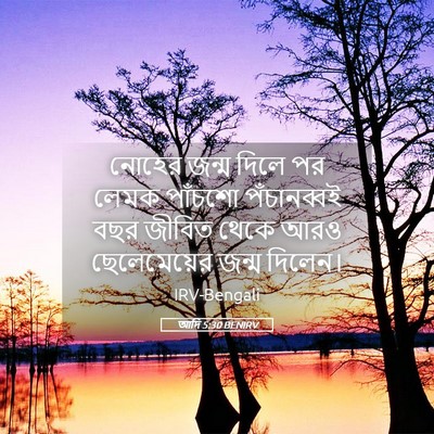 Picture 05 - আদি 5:30 BENIRV - নোহের জন্ম দিলে পর - Bible Verse Picture