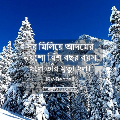 Picture 05 - আদি 5:5 BENIRV - সব মিলিয়ে আদমের - Bible Verse Picture