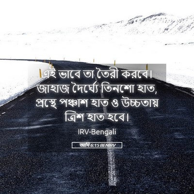 Picture 05 - আদি 6:15 BENIRV - এই ভাবে তা তৈরী - Bible Verse Picture