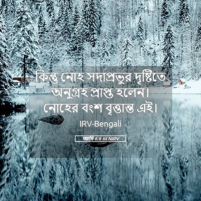 Picture 05 - আদি 6:8 BENIRV - কিন্তু নোহ - Bible Verse Picture