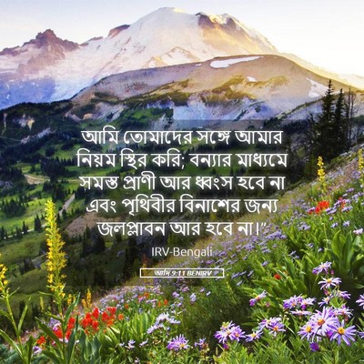 Picture 05 - আদি 9:11 BENIRV - আমি তোমাদের সঙ্গে - Bible Verse Picture
