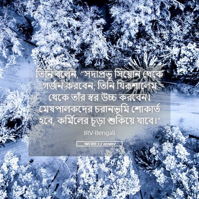 Picture 05 - আমোচ 1:2 BENIRV - তিনি বলেন, - Bible Verse Picture