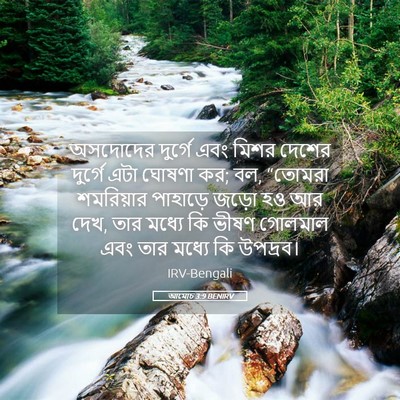 Picture 05 - আমোচ 3:9 BENIRV - অসদোদের দুর্গে - Bible Verse Picture