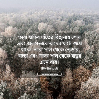 Picture 05 - আমোচ 6:4 BENIRV - তারা হাতির দাঁতের - Bible Verse Picture