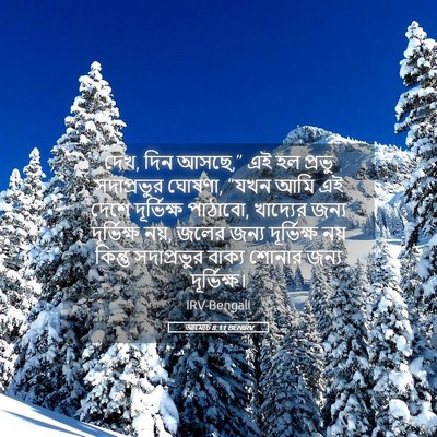 Picture 05 - আমোচ 8:11 BENIRV - দেখ, দিন আসছে,” এই - Bible Verse Picture