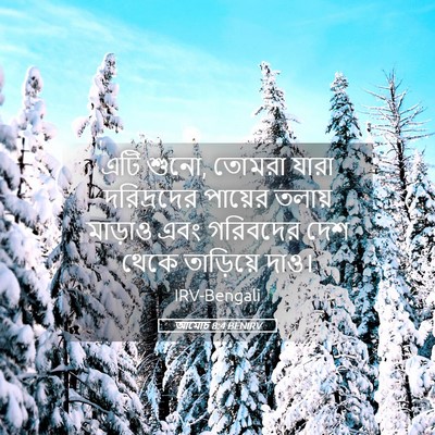Picture 05 - আমোচ 8:4 BENIRV - এটি শুনো, তোমরা - Bible Verse Picture