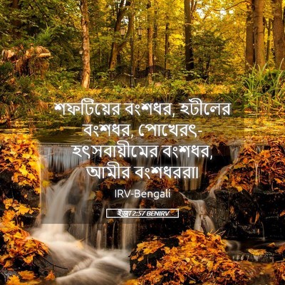 Picture 05 - ইজ্ৰা 2:57 BENIRV - শফটিয়ের বংশধর, - Bible Verse Picture