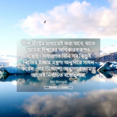 Picture 05 - ইফিচীয়া 1:11 BENIRV - যীশু খ্রীষ্টের - Bible Verse Picture