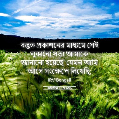Picture 05 - ইফিচীয়া 3:3 BENIRV - বস্তুত প্রকাশনের - Bible Verse Picture
