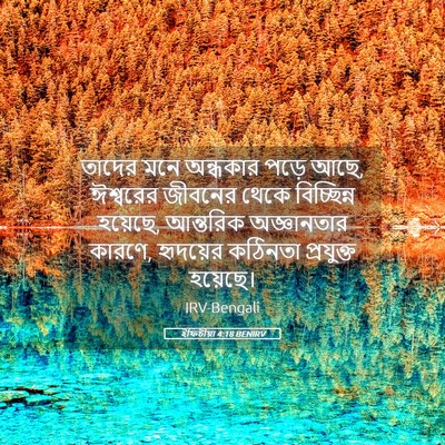Picture 05 - ইফিচীয়া 4:18 BENIRV - তাদের মনে অন্ধকার - Bible Verse Picture