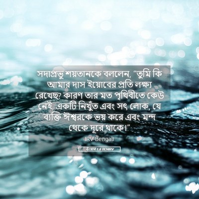 Picture 05 - ইয়োব 1:8 BENIRV - সদাপ্রভু শয়তানকে - Bible Verse Picture