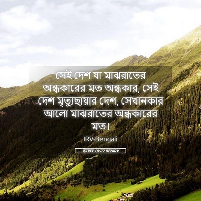Picture 05 - ইয়োব 10:22 BENIRV - সেই দেশ যা - Bible Verse Picture