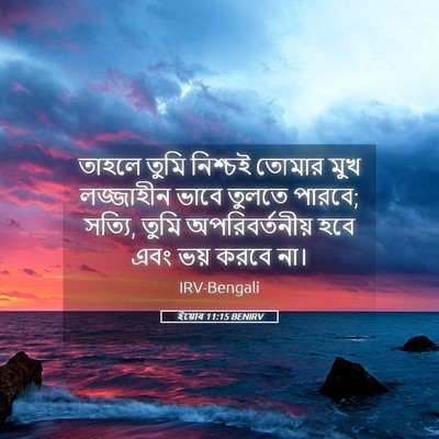 Picture 05 - ইয়োব 11:15 BENIRV - তাহলে তুমি নিশ্চই - Bible Verse Picture