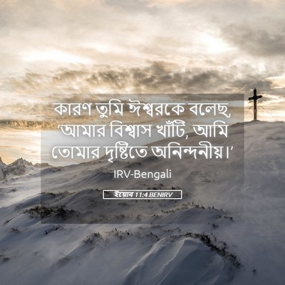Picture 05 - ইয়োব 11:4 BENIRV - কারণ তুমি ঈশ্বরকে - Bible Verse Picture