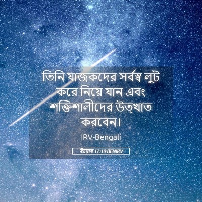 Picture 05 - ইয়োব 12:19 BENIRV - তিনি যাজকদের - Bible Verse Picture