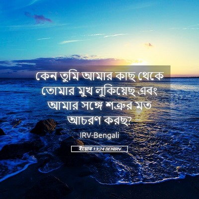 Picture 05 - ইয়োব 13:24 BENIRV - কেন তুমি আমার কাছ - Bible Verse Picture
