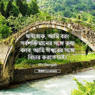 Picture 05 - ইয়োব 13:3 BENIRV - যাইহোক, আমি বরং - Bible Verse Picture