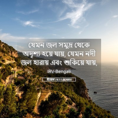 Picture 05 - ইয়োব 14:11 BENIRV - যেমন জল সমুদ্র - Bible Verse Picture