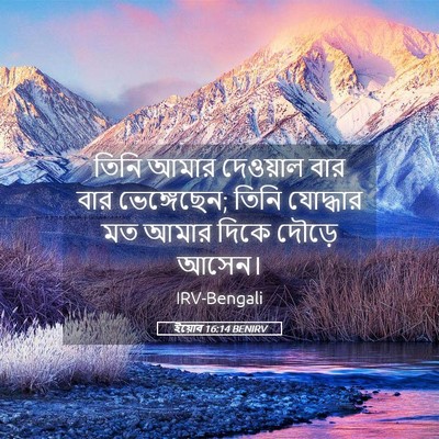 Picture 05 - ইয়োব 16:14 BENIRV - তিনি আমার দেওয়াল - Bible Verse Picture