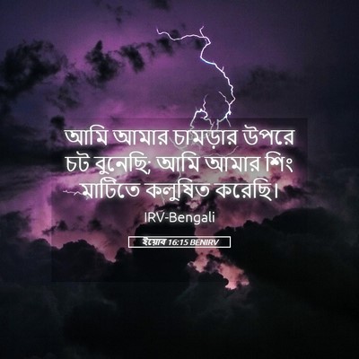 Picture 05 - ইয়োব 16:15 BENIRV - আমি আমার চামড়ার - Bible Verse Picture