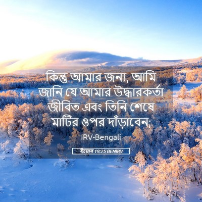Picture 05 - ইয়োব 19:25 BENIRV - কিন্তু আমার জন্য, - Bible Verse Picture