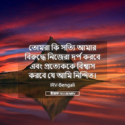 Picture 05 - ইয়োব 19:5 BENIRV - তোমরা কি সত্যি - Bible Verse Picture