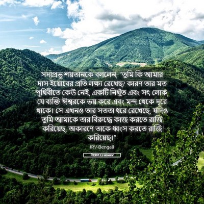 Picture 05 - ইয়োব 2:3 BENIRV - সদাপ্রভু শয়তানকে - Bible Verse Picture