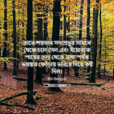 Picture 05 - ইয়োব 2:7 BENIRV - তাতে শয়তান - Bible Verse Picture