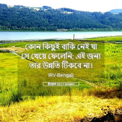 Picture 05 - ইয়োব 20:21 BENIRV - কোন কিছুই বাকি নেই - Bible Verse Picture