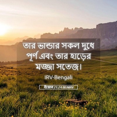 Picture 05 - ইয়োব 21:24 BENIRV - তার ভান্ডার সকল - Bible Verse Picture
