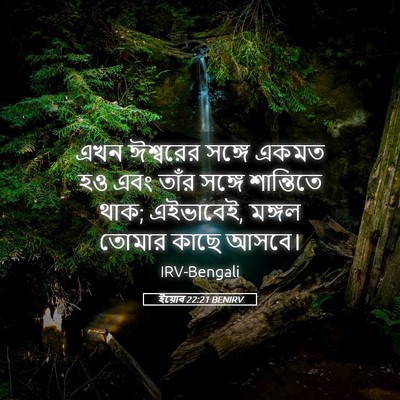 Picture 05 - ইয়োব 22:21 BENIRV - এখন ঈশ্বরের সঙ্গে - Bible Verse Picture