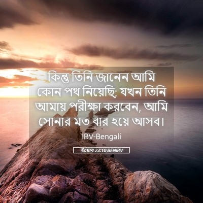 Picture 05 - ইয়োব 23:10 BENIRV - কিন্তু তিনি জানেন - Bible Verse Picture