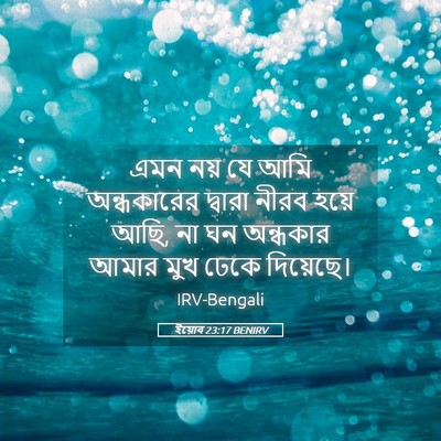 Picture 05 - ইয়োব 23:17 BENIRV - এমন নয় যে আমি - Bible Verse Picture