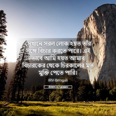 Picture 05 - ইয়োব 23:7 BENIRV - সেখানে সরল লোক - Bible Verse Picture