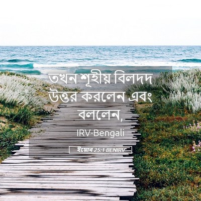 Picture 05 - ইয়োব 25:1 BENIRV - তখন শূহীয় বিলদদ - Bible Verse Picture