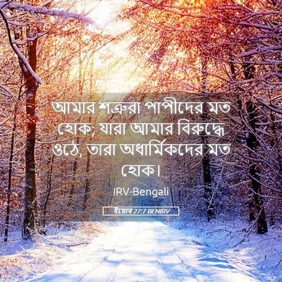 Picture 05 - ইয়োব 27:7 BENIRV - আমার শত্রুরা - Bible Verse Picture