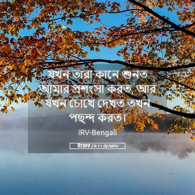 Picture 05 - ইয়োব 29:11 BENIRV - যখন তারা কানে শুনত - Bible Verse Picture